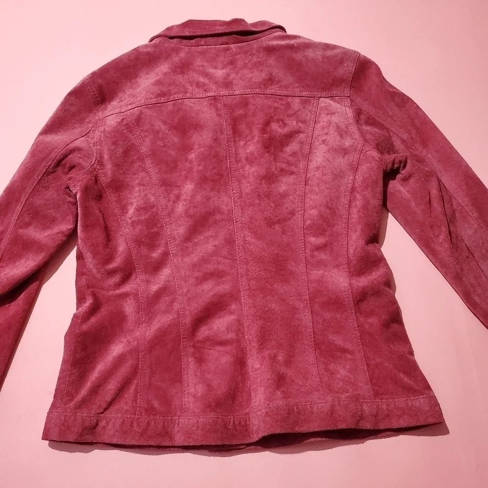 Totally 2000s Y2K Berry Pink Suede Jacket